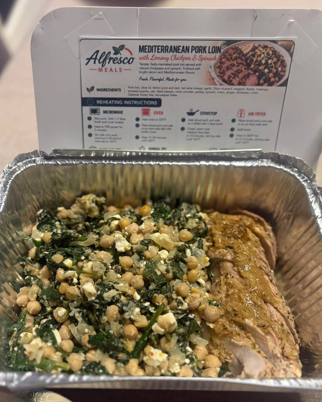 A family tray from Alfresco Meals, packed as one bigger meal